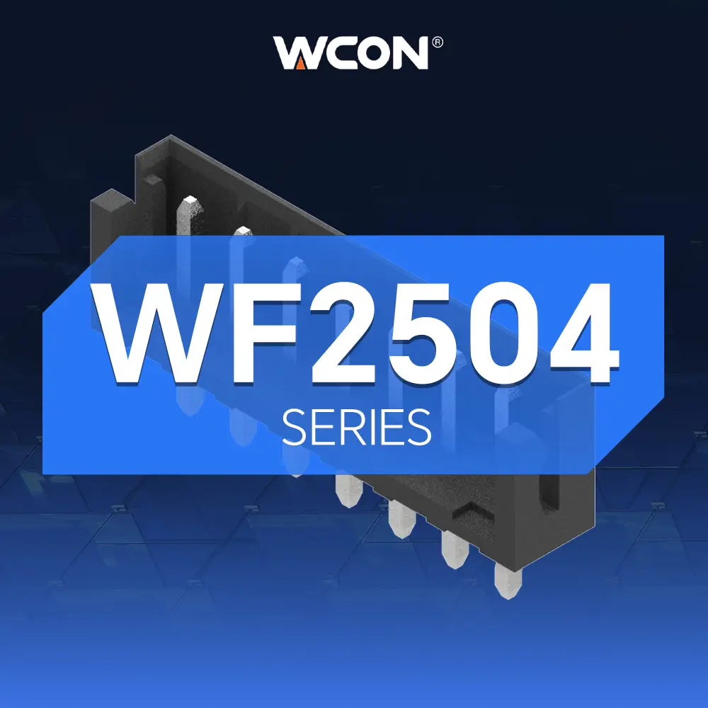 WF2504シリーズ 2.50mmピッチのワイヤー・トゥ・ボードコネクター |自動車および産業用途向けの高統合率と信頼性の高い接続